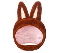 Simgoing Little Monster Cartoon Headgear Trendy Toy Character Cosplay Headpiece Brown Pointed Curved Horns Ears Hat Dark Fairy Tale Style Costume Accessories for Adult Halloween Party Photo Props