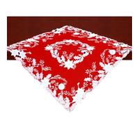 Simhomsen Embroidered Small Christmas Square Tablecloth, Toppers (Poinsettia Z)