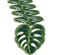 Simhomsen Embroidered Tropical Palm Leaves Table Runners for Hawaiian Luau Party, Paradise Jungle Beach Themed Party or Baby Shower, Summer Decorations (13 × 54 inches)