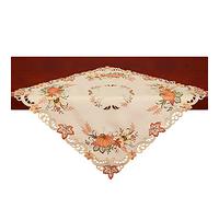 Simhomsen Thanksgiving Holiday Fall Autumn Harvest Pumpkins Small Square Tablecloth, Toppers, Tablecovers for End Table, Tea Table, Coffee Table and Nightstand (34 × 34 Inch)