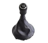 SIMICASE Car Gear Stick Cover for VW for Transporter T5 T5.1 T6 Gp 2003-2011 Gear Stick Shift Knob Leather Gaiter Boot Cover Car 5 6 Speed Shift Knob Car (Color : 6 Speed-Black)