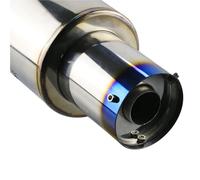 SIMICASE Rear Muffler Universal car exhaust DB-killer sound control 76mm 89mm 102mm 114mm stainless steel muffler silencer reduce noise Car tailpipe Car Exhaust Tail(SL 76)