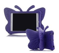 Simicoo iPad 11 A16 2025 3D Cute Butterfly Case for Kids Girls Light Weight EVA Shockproof Rugged Kids Friendly Kid-Pro Tablet Cover with Stand for iPad 10th 11th Generation 11 inch (Purple)