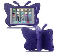 Simicoo iPad 8th 10.2 3D Cute Butterfly Case for Kids Light Weight EVA Stand Shockproof Rugged Heavy Duty Kids Friendly Tablet Case for iPad 10.2 case 8th Generation (ipad 8 10.2, Purple)