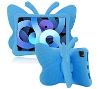 Simicoo iPad Air 4 10.9 case iPad Pro 11 2020 2018 case for Kids 3D Cute Butterfly Case with Stand Light EVA Shockproof Rugged Drop Protection Full Cover Kids case for iPad Air 4th Generation (Blue)