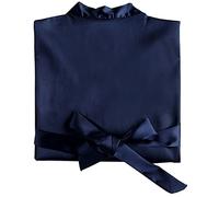 SimidunEUR Bride Robes/Bridesmaid Robes, Kimono Robes Short Dressing Gown Satin Bathrobe Nightdress Sleepwear Oblique V-Neck Pyjamas with Embroidery Writing,Navy,L