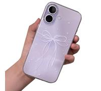 SimidunEUR Case for iPhone 17 Pro Max, TPU Soft-Touch, Anti-Yellowing, Crystal Clear, Big Bow Pattern, Shockproof Wear-resistant Anti fingerprint Cover,Transparent