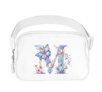 Simikol Belt Bag Initail Letter Travel Fanny Pack Cute Butterfly Crossbody Bags for Girls Fashion Waist Packs Letter A-T Outside Lightweight Waterproof Running Workout Hiking Travel Belt Bags, M