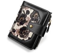 Simikol Small Wallet Women Vintage Wallet RFID Blocking Credit Card Holder ID Window Card Case Women Wallets, Champagne Rose