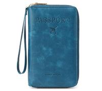 Similarbe RFID Passport Holder, Multi-Functional RFID Passport Wallet, Anti-Theft Simple Plain Leather Card Holder with Blocks All Electronic Scans, Slim Yet Fits All Essentials (U)