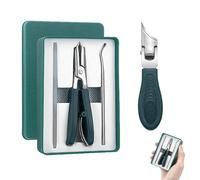 Similarlyl Eagle Beak Angled Nail Clippers 3-Piece Set, Similarlyl Nail Clippers, Green Long Handle Eagle Beak Beveled Nails Clippers, for Thick Nails, Seniors and Ingrown Car (Green)