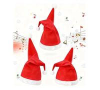 Similarlyl Electric Christmas Hat, Electric Funny Singing and Dancing Christmas Hat With Randomly Swing & Play Songs,Funny Swinging Xmas Holiday H-at,El-ectric Swing Moving Santa H-at (3PC)