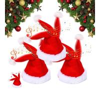 Similarlyl Electric Christmas Hat, Singing and Dancing Santa Hat with Swinging Motion and Musical Fun for Kids & Adults Holiday Party Headwear (3PCS)