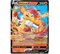 Simisear V 027/172 Ultra Rare Pokemon Card (SWSH Brilliant Stars) + 1x TitanCards® Toploader