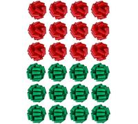SIMISI RIBBON 24 Pcs Red Green Christmas Bows for Gift Wrapping Pull Bows and Ribbon for Presents, Gift Baskets