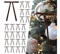 SIMISI Ribbon 24 Pcs Velvet Christmas Tree Bows Door Garland Decor Vintage Wreath Bow (3/8'' Wide, 5 * 7 inch)