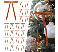 SIMISI RIBBON 24 Pcs White Velvet Christmas Tree Bows Door Garland Decor Vintage Wreath Bow (3/8'' Wide, 5 * 7 inch)