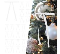 SIMISI RIBBON 24 Pcs White Velvet Christmas Tree Bows Door Garland Decor Vintage Wreath Bow (3/8'' Wide, 5 * 7 inch)