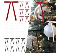 SIMISI RIBBON 24Pcs Christmas Velvet Ribbon Bows Decorations for Tree