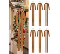 SIMISI RIBBON Camel Long Velvet Bows Ornaments for Christmas Tree, Wreath, Garland, Swag, Staircase, Fireplace, Door (15 * 24 inch, 6 Pieces)
