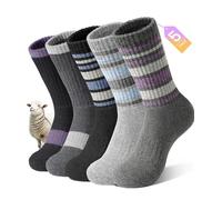 SIMIYA 5 Pairs Winter Socks Women Warm Merino Wool Sock Comfy Ladies Thermal Socks for Hiking Walking Skiing 7-11