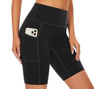 SIMIYA Cycling Shorts Women High Waist Short Leggings with Pockets | Tummy Control Gym Shorts Soft Comfort Pants Stretch Tights for Running Gym Yoga