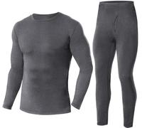 SIMIYA Men's Thermal Underwear Set Base Layer Long Sleeve Top Ultra Soft Long Johns Fleece Thermals Leggings for Winter Workout