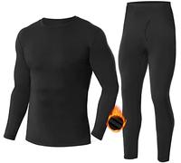 SIMIYA Men's Thermal Underwear Set Base Layer Long Sleeve Top Ultra Soft Long Johns Fleece Thermals Leggings for Winter Workout