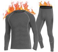 SIMIYA Thermal Underwear Mens, Quick Dry Base Layer for Men, Compression Mens Thermals Top and Bottoms, Winter Long Sleeve Long Johns for Workout Skiing Running Hiking