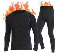 SIMIYA Thermal Underwear Mens, Quick Dry Base Layer for Men, Compression Mens Thermals Top and Bottoms, Winter Long Sleeve Long Johns for Workout Skiing Running Hiking