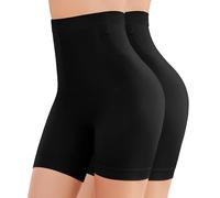 SIMIYA Tummy Control Knickers High Waisted Body Shaper for Women Seamless Knickers Slimming Shapewear Suck In Tummy Pants Shaping Underwear 2 Piece Black 3XL