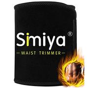 SIMIYA Waist Trimmer Belt Adjustable Waist Trainer Neoprene Sweat Belt Accelerated Sauna Effect Exercise Low Back and Lumbar Support Belt Fitness Trainer for Men & Women(Black,L)