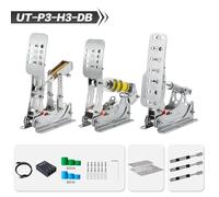 Simjack UT Sim Racing Pedals 200KG Load Cell Brake Pedal PC Racing Simulator Pedals Pressure Sensor HE Hydraulic Pedal (UT-P3-H3 with Baseplate)