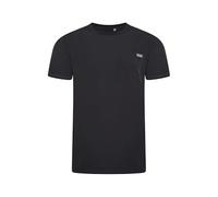 simki. Men's Miles Scrub Top, Crew Neck for Ease of Wear, Four-Way Stretch, Moisture Wicking, Anti-Wrinkle Scrubs Men for Easy Maintenance, Functional Pockets, Colour Black Size L