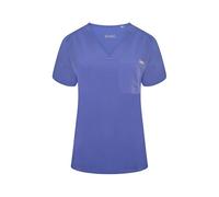 simki. Nova One Pocket Ladies Scrub Top, V-Neck for Professional Look, Four-Way Stretch for Easy Movement, Moisture Wicking, Anti-Wrinkle, Advanced Performance Fabric, Colour Ceil Size S