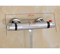 SIMLOPT Plating Take a Shower Bathroom Faucettatic Bathroom Chrome Bath Shower Mixer Anti Scald Tap 4 Points Interface Water-Tap/G