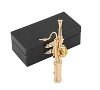 Simlug Pin Badges Brooches for Men Women, Gold Plating Copper Bassoon Musical Instrument Bassoon Brooch Pin with Gift Box, Copper