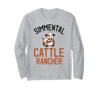 Simmental Cattle Rancher Cute Simmental Cow Rancher Long Sleeve T-Shirt