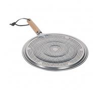 Simmer Ring with Wooden Handle - Heat Diffuser for Gas Stove & Hob, Even Heat Distribution Cooking Accessory - Home Kitchen Utensil