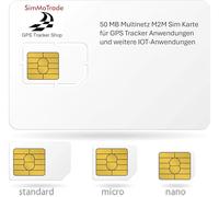 Simmotrade M2M SIM Card for GPS Tracker (B08412LV9F) - ConnectPlus, Data Pool, Simple Tariff, Cancellable