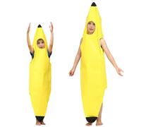 Simmpu 2pcs Banana Costume For Kids Adults,Unisex Fancy Adult Banana Suit,Fancy Dress Costume,Yellow Banana Fun Banana Outfit For Halloween Dress Up Party And Roleplay Cosplay