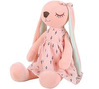 Simmpu Cute Rabbit Plush Toy,Creative Kawaii Rabbit Toys,Bunny with Beautiful Skirt,Long Ear Rabbits Soft Plush Muppet,Big Eared Bunny Stuffed Doll, Girl Kids Birthday Gifts (35cm,Pink) (ZLD0023G-P)