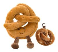 Simmpu Pretzel Toast Plush Toy,Food Cute Plushs Stuffed Toy,Cute Smile Creative Pretzel Plush Toys,Snacks Pillow Appease Doll Soft Cartoon Pillow,for Great Gift Choice Kids Adults (bagel)