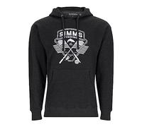Simms Men's Rods and Stripes Hoody - Charcoal Heather - Medium