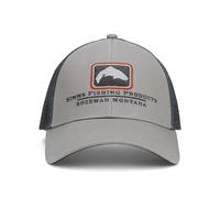 Simms Unisex's Trout Icon Trucker Baseball Cap, Cinder, One Size
