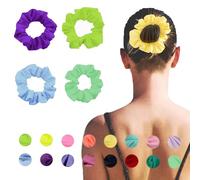 Simnice Waterproof Neon Scrunchies Gym Scrunchie - Water-resistant Hair Ties Pool scrunchie 16 Colors Elastic Hair bands Ponytail Holder Beach Scrunchies, Party Size Scrunchie, Hair Tie for Women