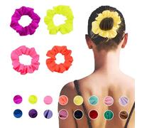 Simnice Waterproof Neon Scrunchies Gym Scrunchie - Water-resistant Hair Ties Pool scrunchie 16 Colors Elastic Hair bands Ponytail Holder Beach Scrunchies, Party Size Scrunchie, Hair Tie for Women