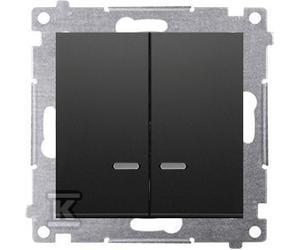 SIMO DW5BL.01/49 Black IP44 Light Switch