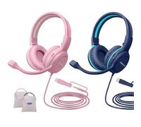 SIMOLIO-Kids-Headphones-School with-USB-C to 3.5mm Dongle, Boom-Microphone