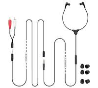 SIMOLIO Long Cord Headphones for TV and PC with Volume Control and Mic, 14.9FT/4.5M Extended Range Cable, RCA & 3.5mm AUX Output Supported, Stereo Wired Headsets for Laptop/Tablet, SM-901TV